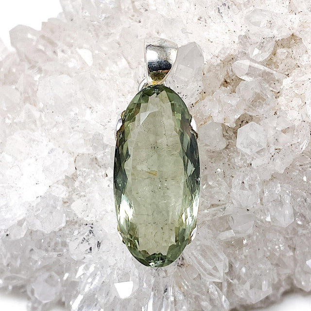 Prasiolite (Green Amethyst) oval faceted pendant KPGJ2156 - Nature's Magick