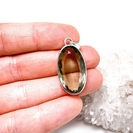 Prasiolite oval faceted pendant KPGJ2157 - Nature's Magick