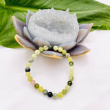 Prehnite with serpentine bracelet - Nature's Magick