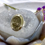 Pyrite raw oval ring s.9 KRGJ2575 - Nature's Magick