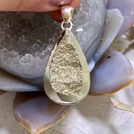 Pyrite raw teardrop pendant KPGJ3265 - Nature's Magick