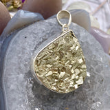 Pyrite raw teardrop pendant KPGJ3267 - Nature's Magick