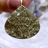 Pyrite raw teardrop pendant KPGJ3267 - Nature's Magick