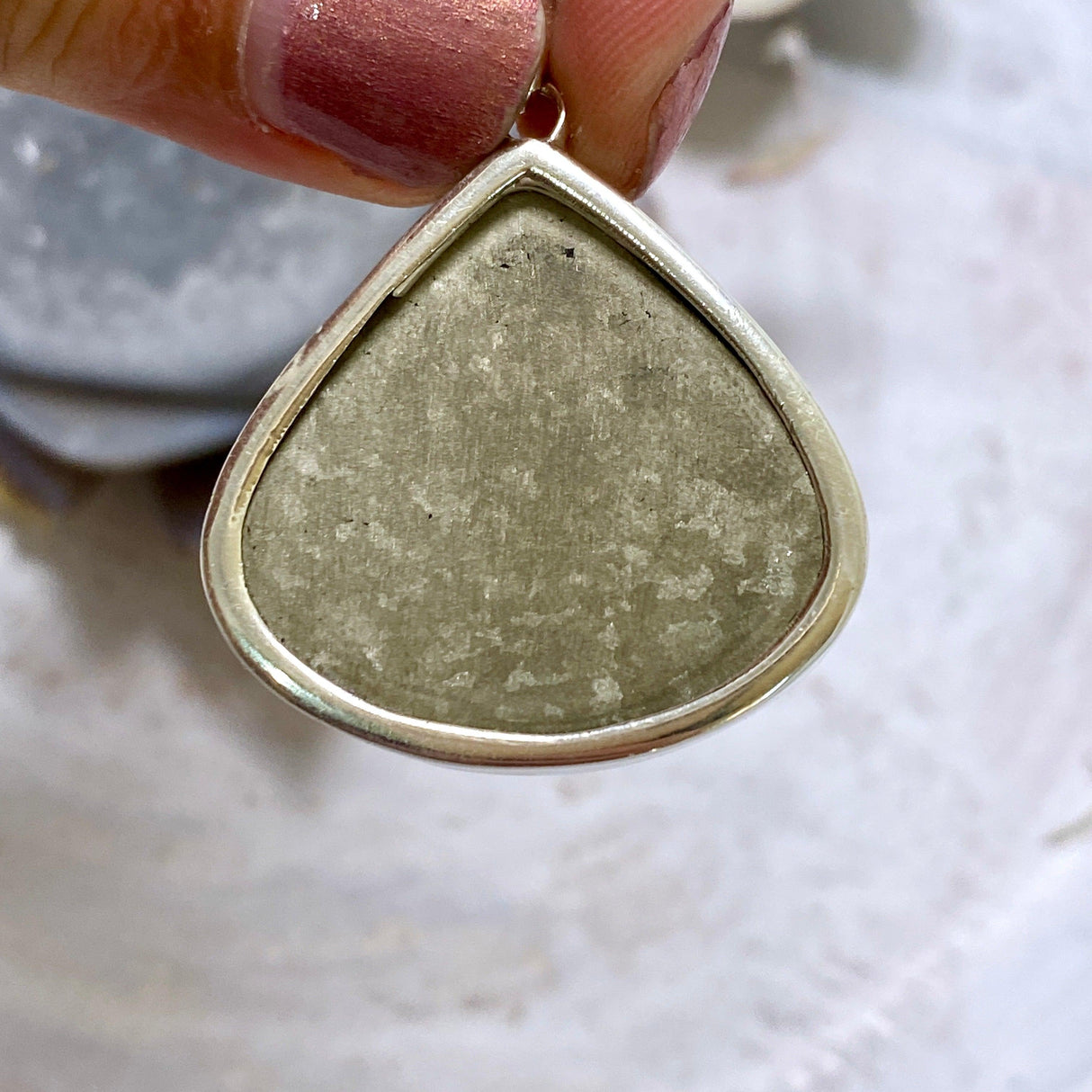 Pyrite raw teardrop pendant KPGJ3267 - Nature's Magick