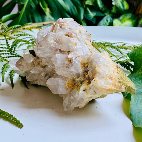 Quartz Cluster with Epidote QEPE-01 - Nature's Magick