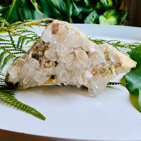 Quartz Cluster with Epidote QEPE-01 - Nature's Magick