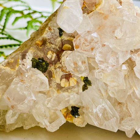 Quartz Cluster with Epidote QEPE-01 - Nature's Magick