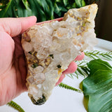 Quartz Cluster with Epidote QEPE-01 - Nature's Magick