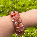 Red Hematoid "Fire Quartz" bracelet - Nature's Magick