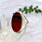 Red Jasper split band oval ring s.10 KRGJ2620 - Nature's Magick