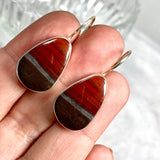 Red Jasper teardrop fixed hook earrings KEGJ1161 - Nature's Magick