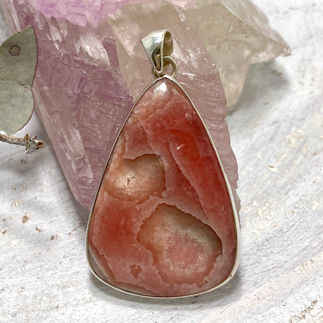 Rhodochrosite large teardrop pendant KPGJ2814 - Nature's Magick