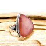 Rhodochrosite teardrop cabochon ring s.10 KRGJ1225 - Nature's Magick