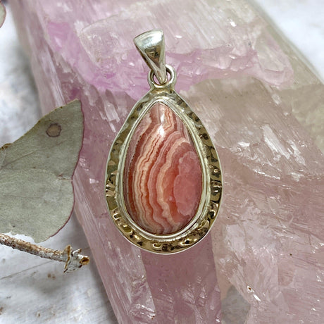 Rhodochrosite teardrop pendant KPGJ2678 - Nature's Magick