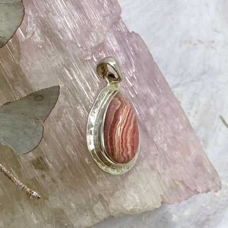 Rhodochrosite teardrop pendant KPGJ2678 - Nature's Magick