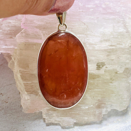 Rhodocrosite oval pendant KPGJ3236 - Nature's Magick