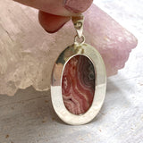 Rhodocrosite oval pendant KPGJ3237 - Nature's Magick