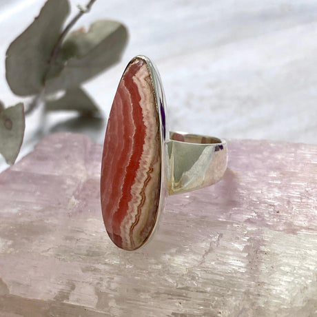 Rhodocrosite teardrop ring s.8 KRGJ2556 - Nature's Magick