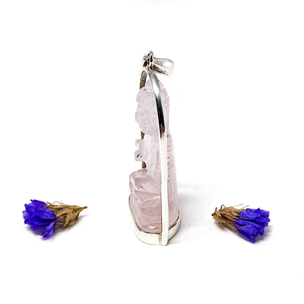 Rose Quartz Buddha pendant PPGJ88g - Nature's Magick