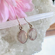 Rose Quartz faceted oval earrings KEGJ792 - Nature's Magick