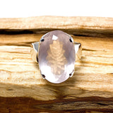 Rose quartz faceted oval ring Size 9 KRGJ1145 - Nature's Magick