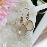 Rose Quartz faceted teardrop earrings KEGJ793 - Nature's Magick