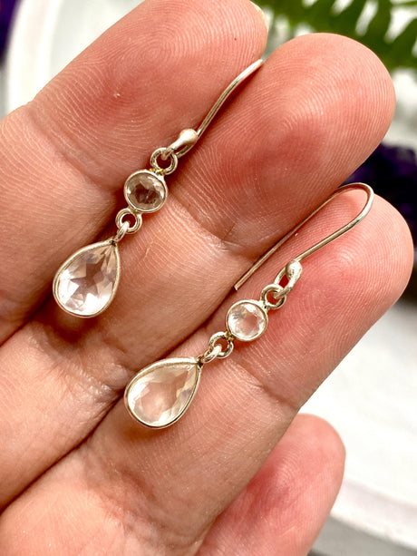 Rose Quartz multi stone earrings KEGJ1168 - Nature's Magick