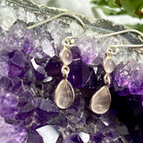 Rose Quartz multi stone teardrop earrings KEGJ1205 - Nature's Magick