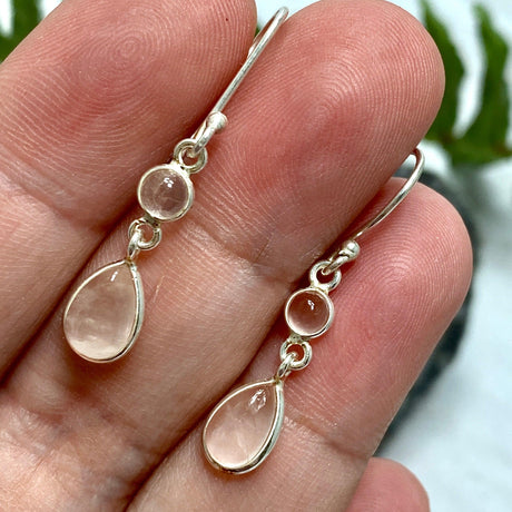 Rose Quartz multi stone teardrop earrings KEGJ1205 - Nature's Magick