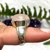 Rose Quartz oval cabochon ring s.7 KRGJ2041 - Nature's Magick