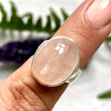 Rose Quartz oval cabochon ring s.7 KRGJ2041 - Nature's Magick