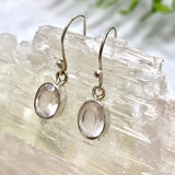 Rose Quartz petite oval faceted earrings KEGJ861 - Nature's Magick