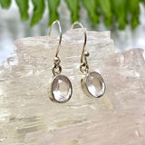 Rose Quartz petite oval faceted earrings KEGJ861 - Nature's Magick