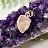 Rose Quartz Petite Raw Pendant PPR-RQ - Nature's Magick