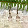 Rose Quartz petite teardrop faceted earrings R2363-RQD - Nature's Magick