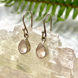 Rose Quartz petite teardrop faceted earrings R2363-RQD - Nature's Magick