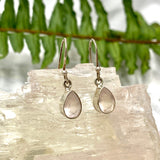 Rose Quartz petite teardrop faceted earrings R2363-RQD - Nature's Magick