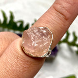 Rose Quartz raw ring s.9.5 KRGJ2013 - Nature's Magick