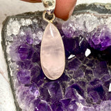 Rose Quartz small teardrop pendant KPGJ2804 - Nature's Magick