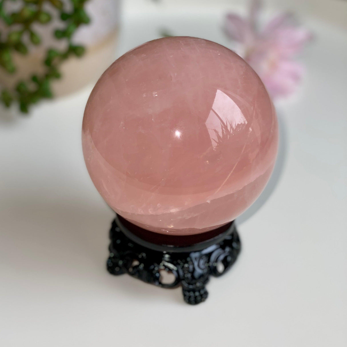 Rose Quartz Sphere RQS-17 - Nature's Magick