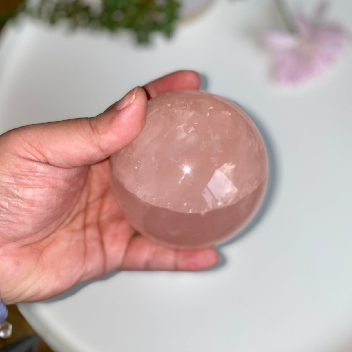 Rose Quartz Sphere RQS-17 - Nature's Magick