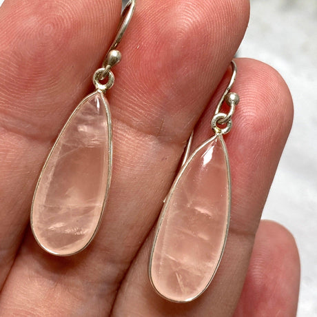 Rose Quartz teardrop earrings E2456 KEGJ953 - Nature's Magick