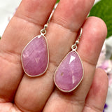 Ruby faceted freeform earrings KEGJ1016 - Nature's Magick