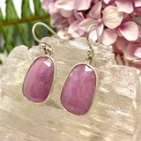 Ruby faceted freeform earrings KEGJ1016 - Nature's Magick