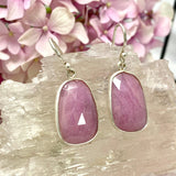 Ruby faceted freeform earrings KEGJ1016 - Nature's Magick