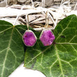 Ruby hexagon earrings KEGJ611 - Nature's Magick