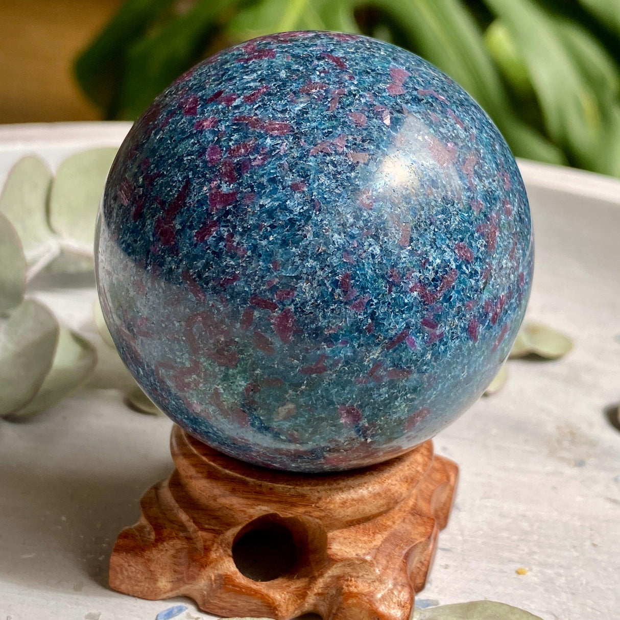 Ruby in Kyanite sphere RKS-01 - Nature's Magick