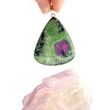 Ruby in Zoisite large teardrop pendant KPGJ1185 - Nature's Magick