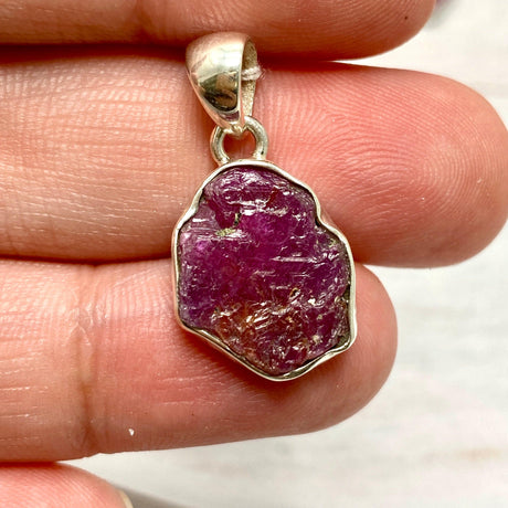 Ruby Raw Hexagonal Pendant KPGJ3341 - Nature's Magick