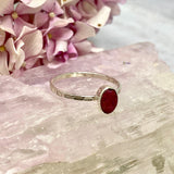 Ruby Raw Oval Fine Banded Ring KRGJ2634 - Nature's Magick